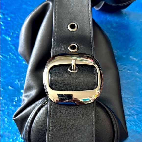 LEATHER BAG GUNMETAL …ADJ. HAND or SHOULDER STRAP - Picture 2 of 7